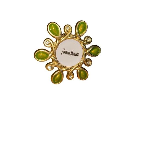 Jay Strongwater for Nieman Marcus Gold Tone Clip or Standing Tiny Picture Frame - Picture 3 of 7